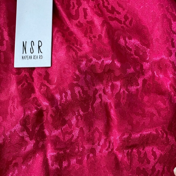 NWT ANTHROPOLOGIE | NSR ANIMAL PRINT SATIN
RUCHED PUFF SLEEVE MINI DRESS - Picture 10 of 10